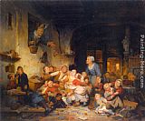 Ferdinand de Braekeleer The Village School painting
